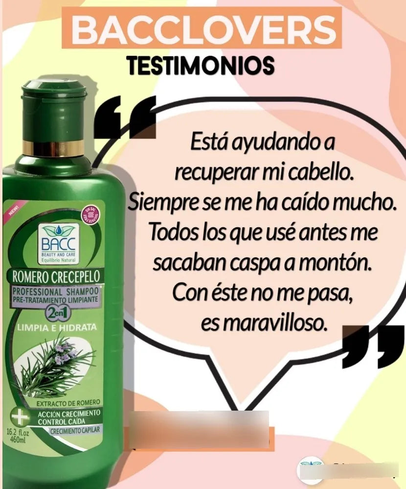 Shampoo Romero Crece Cabello Sin Sal
