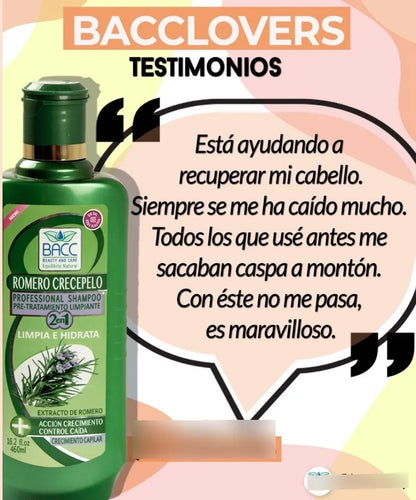 Shampoo Romero Crece Cabello Sin Sal