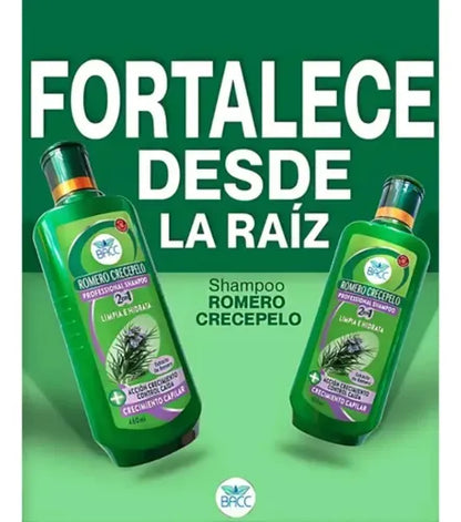 Shampoo Romero Crece Cabello Sin Sal