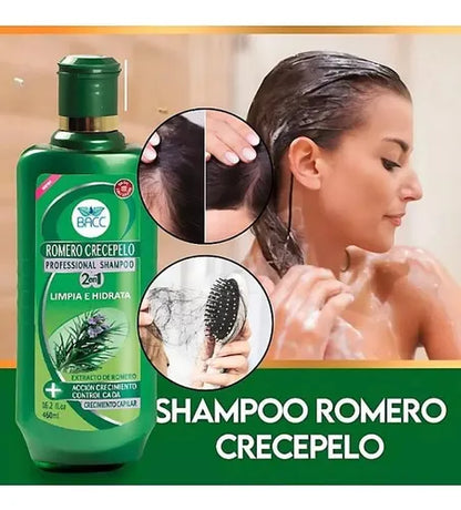 Shampoo Romero Crece Cabello Sin Sal