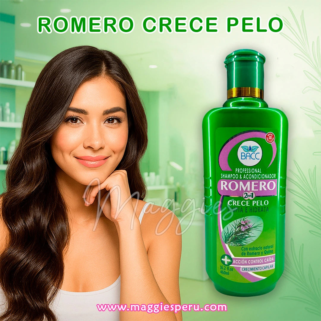 Shampoo Romero Crece Cabello Sin Sal